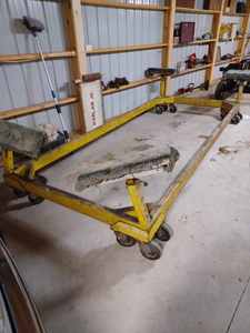 lot 345 image: Chris Craft Boat StorageRepair Dolly on Rubber Casters - 11-feet long X 4-feet wide