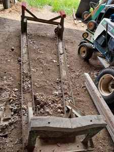 lot 346 image: StorageRepair Boat Dolly on Steel Caster, 11-feet long by 2-feet wide at the front, and 4-feet wide at the rear