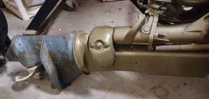 lot 392 image: Vintage Johnson Outboard - Painted in Camo - Model 6R72D, Serial No. J3549708