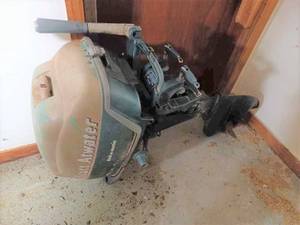 lot 394 image: Scott-Atwater 16 hp. Outboard, Serial No. 39656601