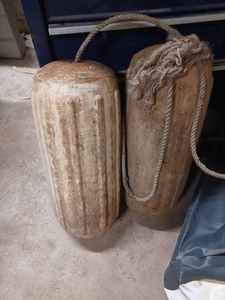 lot 402 image: Three 22-inch Long Rubber Bumpers for Boats and Pontoons