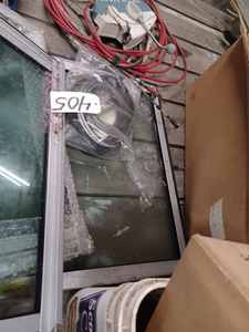 lot 405 image: 36-inch X 24-inch New Aluminum Framed Window Glass for a Boat with Split Windshield, 3-Piece 24-inch X 24-inch with Weather Stripping