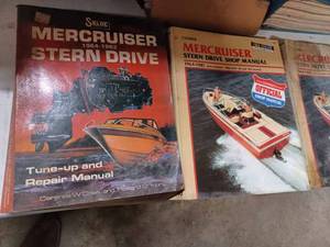 lot 427 image: Two Clymer and One Seloc-MerCrusier Stern Drive Shop Manuals