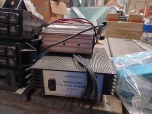 lot 442 image: Two Power Inverters Whistler PP300AC, Power Gear 300 Watts of Continuous Power and 600 Watts of Peak Power, Micronta 12 Volt Power Supply