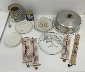 lot 13 image: Group Of Misc. Plates And Dcor Items