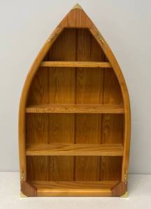 lot 25 image: Wooden Boat Shelf 32 34 T x 19 W x 5 D
