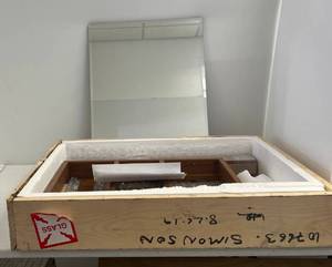 lot 27 image: Jayco Brand RV Cab inet, Overhead Bath New Unassembled In Wood Crate