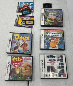 lot 75 image: Group Of Nintendo DS Games Including Dogs,Pets, Ford Racing 3, Desktop Tower Defense,Kids Cards, Disneys Little Einsteins And Arther And The Invisibles