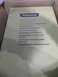 Fellowes Flex Arm Weighted Base Plastic Copy Holder, GraphitePlatinum
