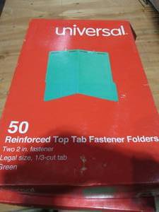 Universal Reinforced Top Tab Fastener Folders