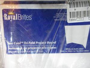 Royal Brites Trifold Presentation Board, White, High Quality Corrugated Project Board, 36 x 48 Inches (6 Pack)