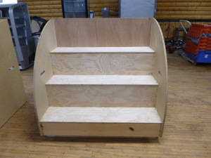 Wood 3 Tier Display Shelf