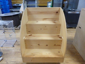 Wood 3 Tier Display Shelf