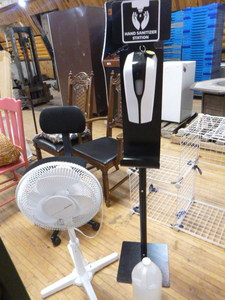 Sanitizer Station and Fan