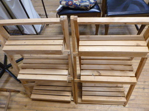 2 Wooden Stands