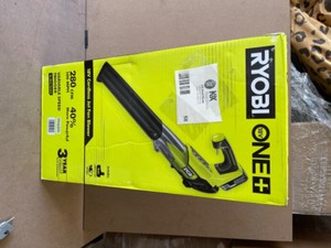 RYOBI ONE 18V 100 MPH 280 CFM Cordless Battery Variable-Speed Jet Fan Leaf Blower with 4.0 Ah Battery and Charger
