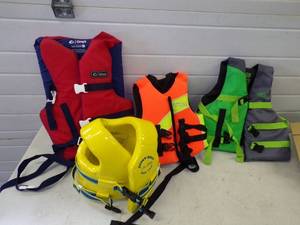Adult and Child Life Jackets 4 total