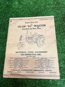 lot 37 image: Coop E3 Tractor Repair Parts List