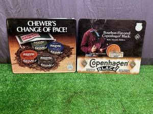 lot 188 image: Copenhagen Black & Skoal Metal Signs