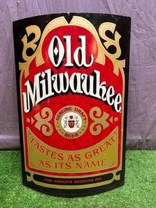 lot 191 image: Old Milwaukee Curved Metal Sign