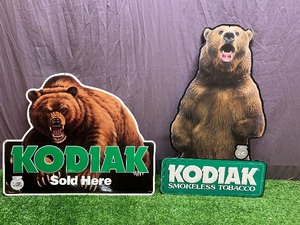 lot 222 image: Kodiak Metal Signs