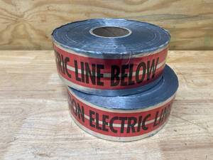EMPIRE LEVEL Lot of 2 Rolls of- 31-107 Magnatec Premium Detectable Underground Tape, Caution Electric Line Below, 3-Inch by 1000-Feet, Red