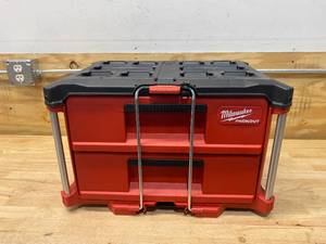 MILWAUKEE PACKOUT 22 in. 2-Drawer Tool Box with Metal Reinforced Corners