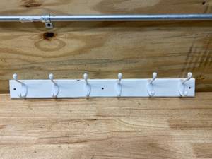 LIBERTY 27 in. White Heavy Duty Hook Rack