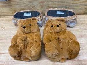 Lot of 3 Pairs of- Teddy Bear Slippers (M)