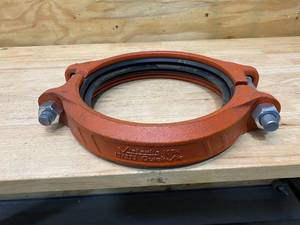 VICTAULIC QuickVic Style 107N 10 in. Orange Enamel and Painted Grooved Coupling