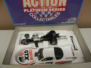 ACTION RACING PLATINUM SERIES 124 SCALE - JOHN FORCE CASTROL GTX LIMITED EDITION FUNNY CAR - NHRA WINSTON DRAG RACING - AWESOME PIECE - NEW IN BOX - SEE PICTURES