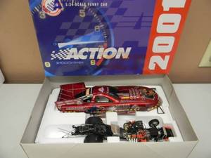 ACTION RACING 124 SCALE - DEL WORSHAM CSK AUTO  JURASSIC PARK III LIMITED EDITION 2001 FIREBIRD FUNNY CAR 1 OF 6000 101460 - NHRA - AWESOME PIECE - NEW IN BOX - SEE PICTURES