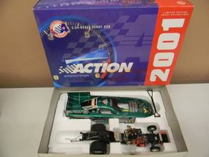 ACTION RACING 124 SCALE - FRANK PEDREGON CSK AUTO  JURASSIC PARK III LIMITED EDITION 2001 FIREBIRD FUNNY CAR 1 OF 6000 101461 - NHRA - AWESOME PIECE - NEW IN BOX - SEE PICTURES