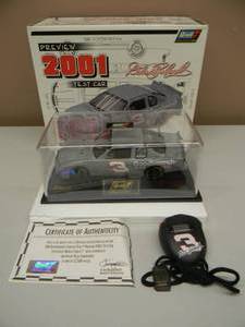 REVELL COLLECTION 124 SCALE - DALE EARNHARDT #3 PREVIEW 2001 TEST CAR MONTE CARLO & MULTI-FUNCTION STOPWATCH LIMITED EDITION - AWESOME PIECE - NEW IN BOX - SEE PICTURES