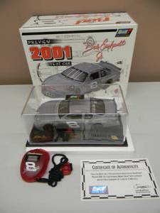 REVELL COLLECTION 124 SCALE - DALE EARNHARDT JR.  #8 BUDWEISER PREVIEW 2001 TEST CAR MONTE CARLO & MULTI-FUNCTION STOPWATCH LIMITED EDITION - AWESOME PIECE - NEW IN BOX - SEE PICTURES