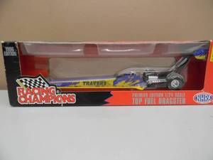 RACING CHAMPIONS PREMIER EDITION 124 SCALE - BLAINE JOHNSON TRAVERS 1996 TOP FUEL DRAGSTER - 1962-1996 - AWESOME PIECE - NEW IN BOX - SEE PICTURES
