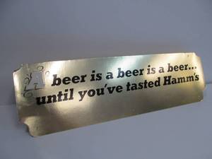 lot 10 image: NOS Vintage HAMMS Beer Advertising Display Sign