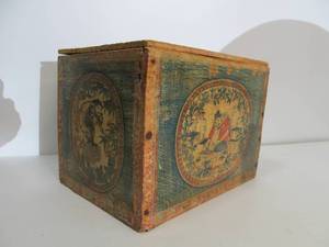 lot 40 image: Antique Japanese Advertising Wooden Tea BoxCrate