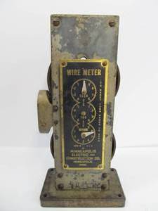 lot 65 image: Old Vintage Industrial Minneapolis Electric & Construction Company Wire Meter