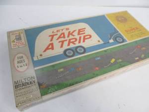 lot 76 image: Vintage 1960s Factory Sealed Milton Bradley Lets Take a Trip Board Game