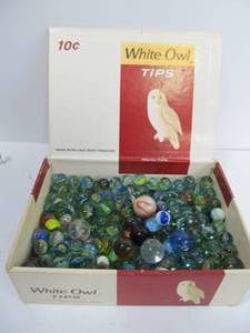 lot 77 image: Cigar Box Full of Vintage Marbles
