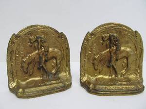 lot 84 image: Vintage 1930s era End of The Trail Bookends