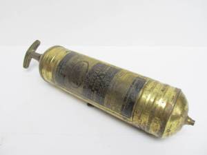 lot 95 image: Vintage Brass PYRENE Fire Extinguisher