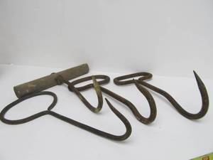 lot 97 image: Group of Antique Iron Hooks