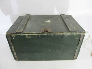 lot 147 image: Antique Painted Wood Beer Crate