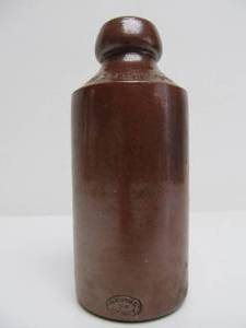 lot 160 image: Antique Stoneware Beer Bottle