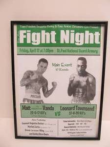 lot 164 image: Framed Saint Paul Boxing Poster - Vanda vs Townsend