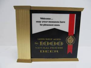lot 182 image: Working Vintage MILLER Lighted Beer Sign - $1000 Natural Process Beer