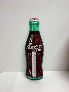 lot 175 image: Metal COCA COLA Advertising Bottle Thermometer Sign