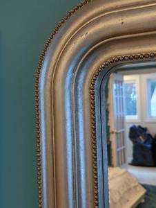 lot 24 image: Large Silver and Gold Accent Wall Mirror